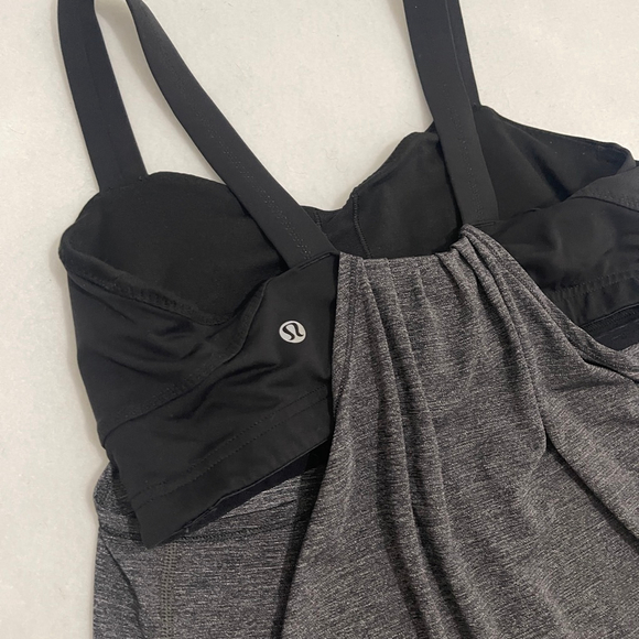 Lululemon Women's Run: Back on Track Tank Black Gray Size 8 - Picture 5 of 6